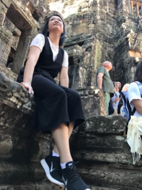 Tutor Yuet Ling in Angkor Wat, Cambodia